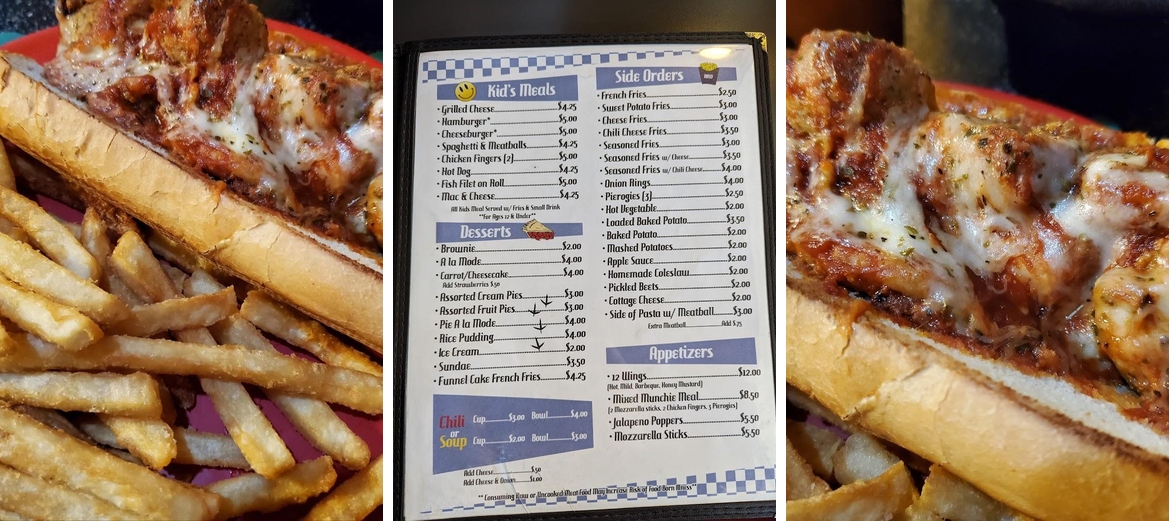 The Bluebird 2 Diner Menu