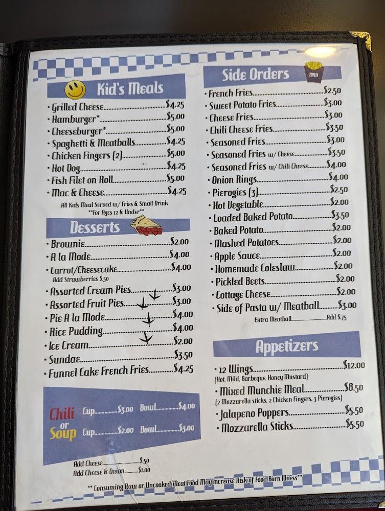 The Bluebird 2 Diner Menu image 1