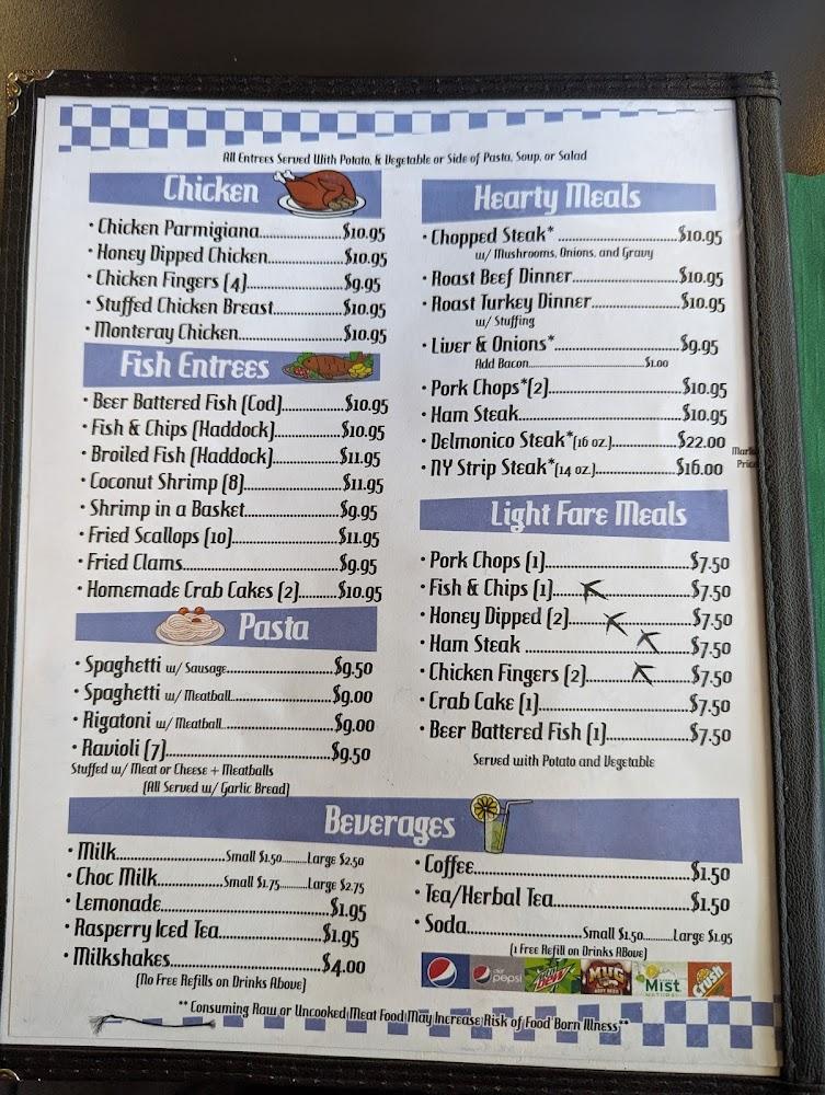 The Bluebird 2 Diner Menu image 2